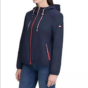 NWT- Tommy Hilfiger Windbreaker Hoodie Jacket